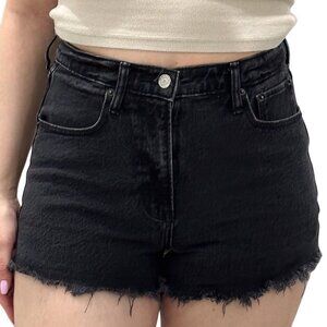 Abercrombie & Fitch The ‘90s Relaxed Cutoff Short High Rise in Washed Black